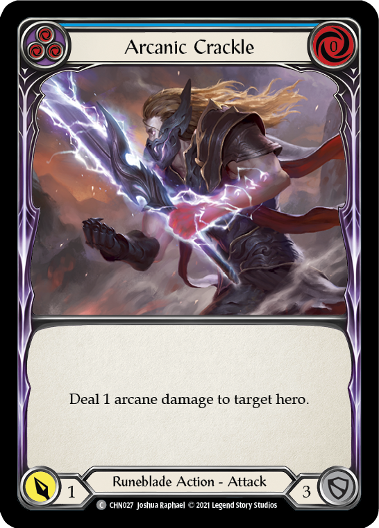 Arcanic Crackle (Blue) [CHN027] (Monarch Chane Blitz Deck) | Webway Games