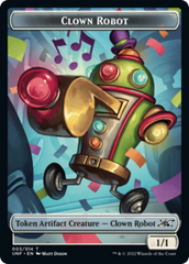 Clown Robot (003) // Food (011) Double-sided Token [Unfinity Tokens] | Webway Games