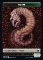 Worm // Aven Initiate Double-sided Token [Double Masters 2022 Tokens] | Webway Games