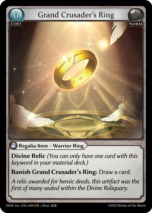 Grand Crusader's Ring (038) [Dawn of Ashes: 1st Edition] | Webway Games