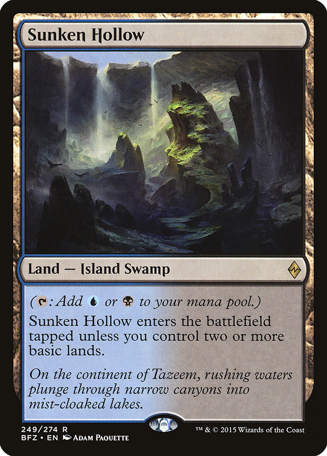 Sunken Hollow [Battle for Zendikar] | Webway Games