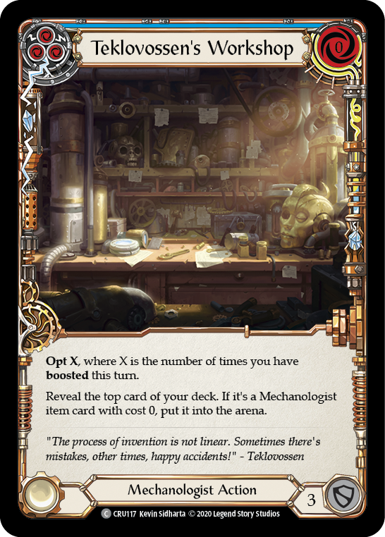 Teklovossen's Workshop (Blue) [CRU117] 1st Edition Rainbow Foil | Webway Games