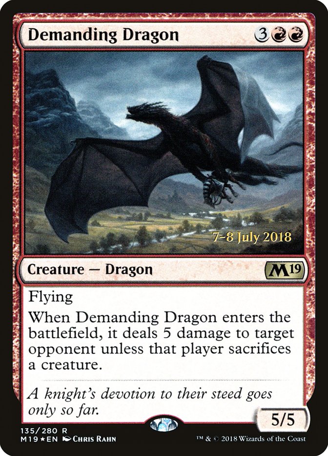Demanding Dragon  (Prerelease) [Core Set 2019 Prerelease Promos] | Webway Games
