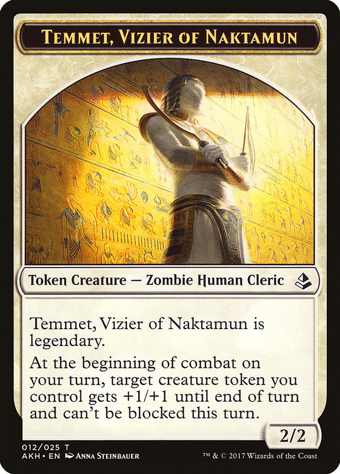Temmet, Vizier of Naktamun Token [Amonkhet Tokens] | Webway Games