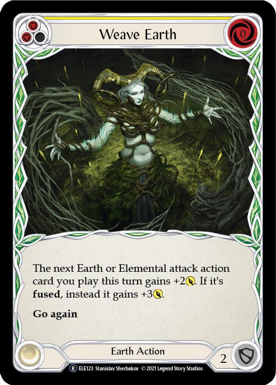 Weave Earth (Yellow) [U-ELE123] Unlimited Rainbow Foil | Webway Games