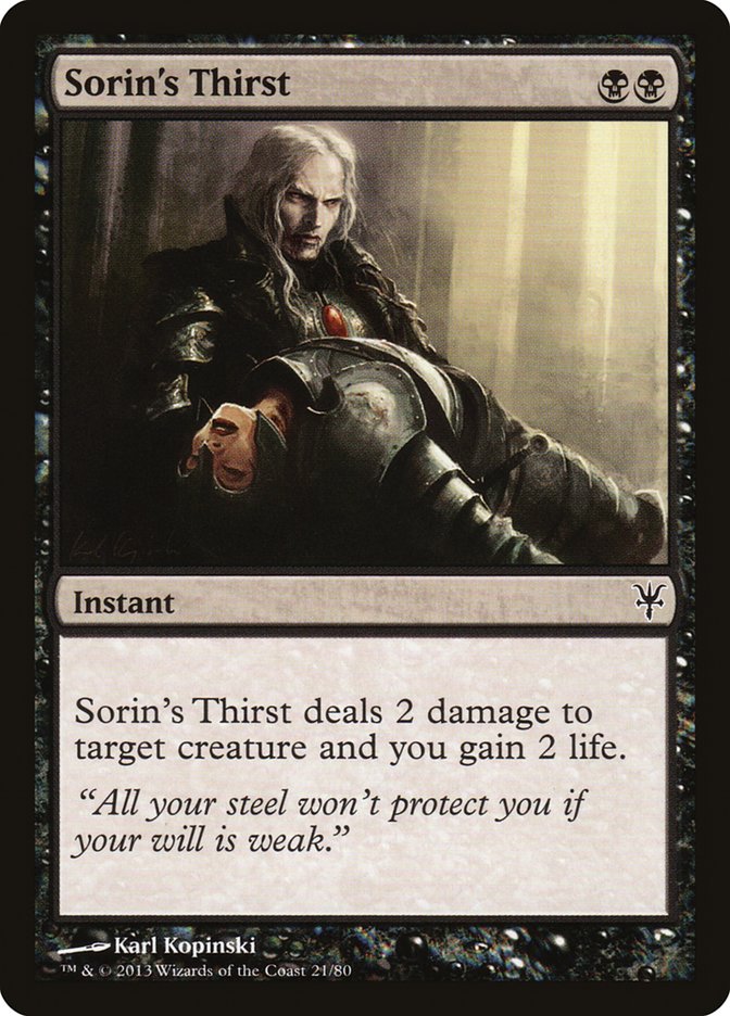 Sorin's Thirst [Duel Decks: Sorin vs. Tibalt] | Webway Games