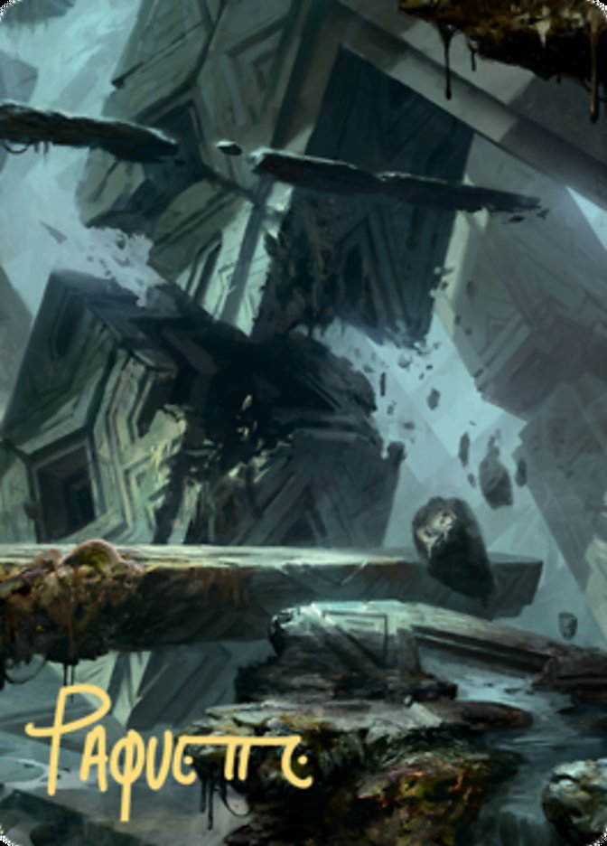 Swamp 3 Art Card (Gold-Stamped Signature) [Zendikar Rising Art Series] | Webway Games