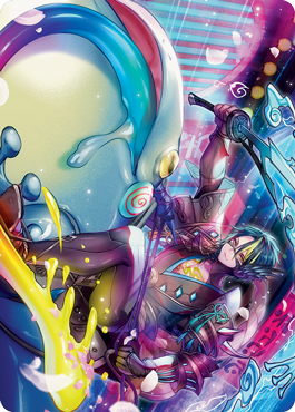 Tatsunari, Toad Rider Art Card [Kamigawa: Neon Dynasty Art Series] | Webway Games