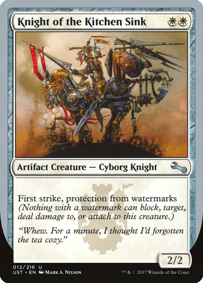 Knight of the Kitchen Sink ("protection from watermarks") [Unstable] | Webway Games