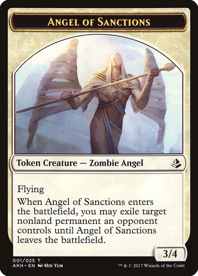 Angel of Sanctions Token [Amonkhet Tokens] | Webway Games