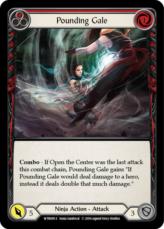 Pounding Gale [WTR085-S] Alpha Print Rainbow Foil | Webway Games