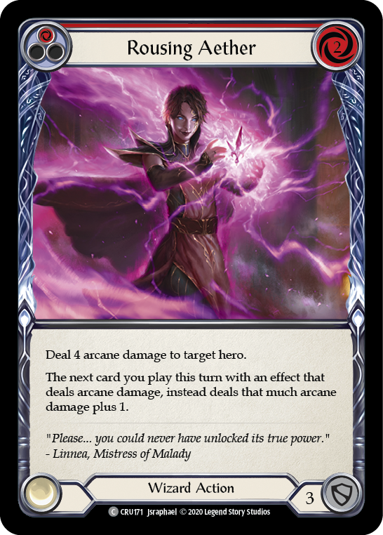 Rousing Aether (Red) [CRU171] 1st Edition Rainbow Foil | Webway Games