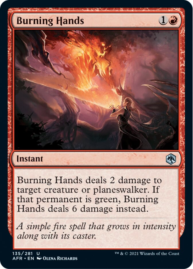 Burning Hands [Dungeons & Dragons: Adventures in the Forgotten Realms] | Webway Games