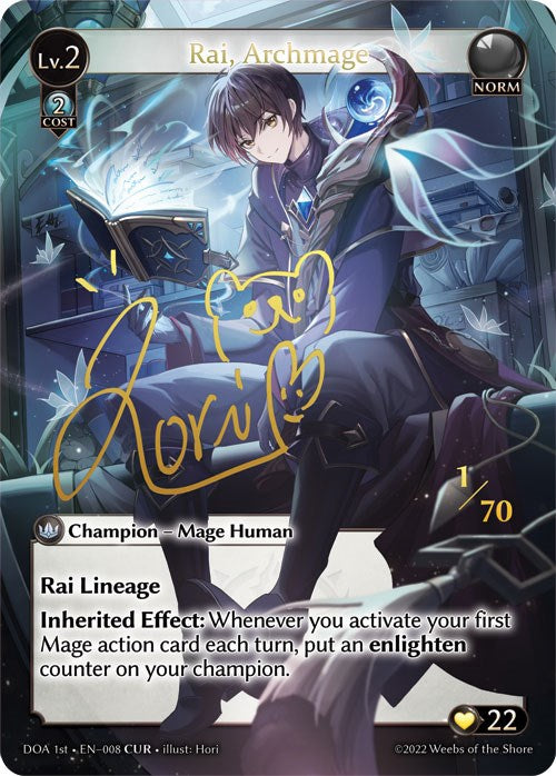 Rai, Archmage (CUR) (008) [Dawn of Ashes: 1st Edition] | Webway Games