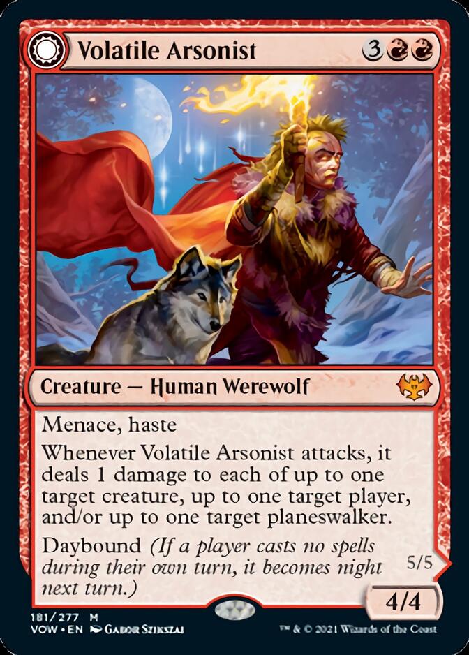 Volatile Arsonist // Dire-Strain Anarchist [Innistrad: Crimson Vow] | Webway Games