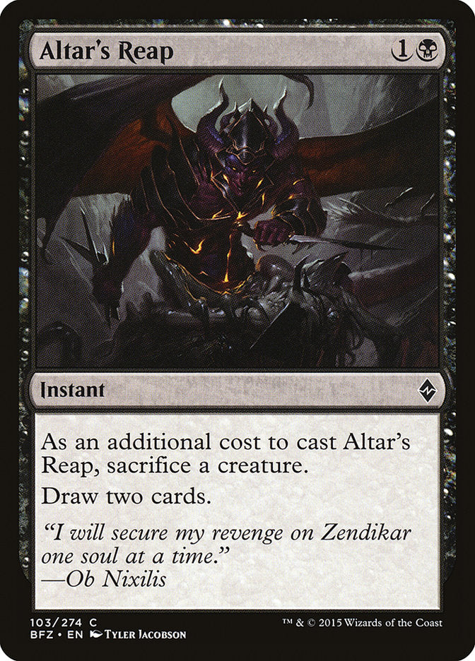 Altar's Reap [Battle for Zendikar] | Webway Games