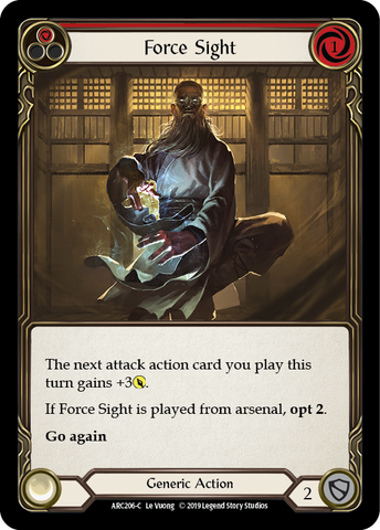 Force Sight (Red) [ARC206-C] 1st Edition Rainbow Foil