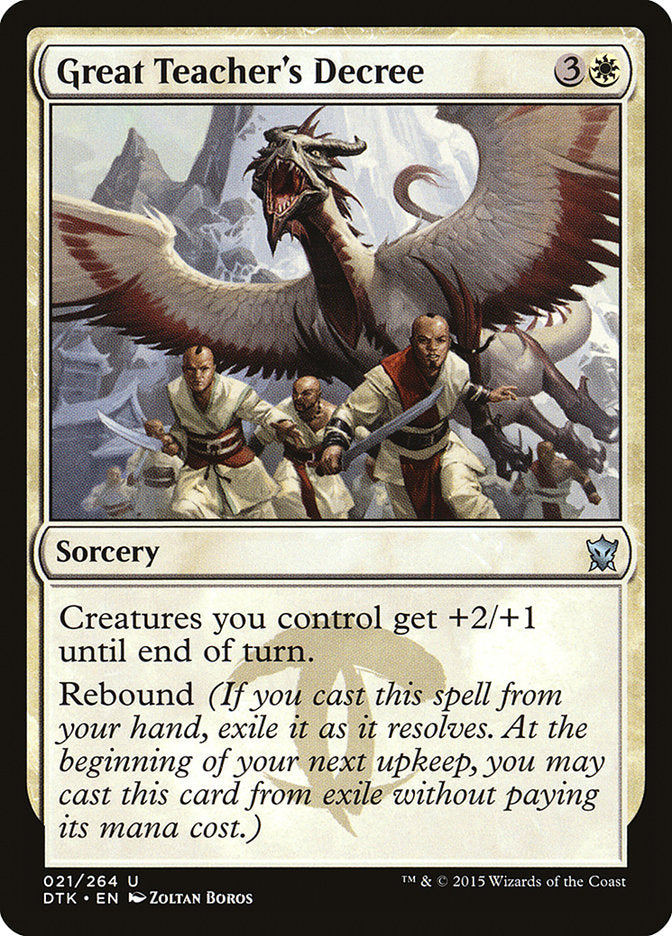Great Teacher's Decree [Dragons of Tarkir] | Webway Games