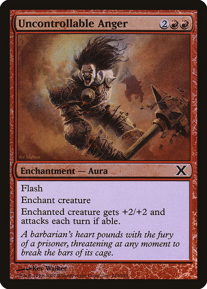 Uncontrollable Anger (Premium Foil) [Tenth Edition] | Webway Games