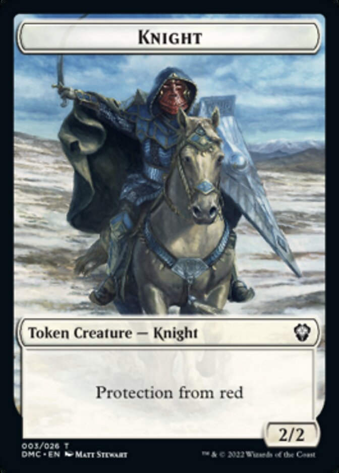 Phyrexian // Knight Double-sided Token [Dominaria United Tokens] | Webway Games