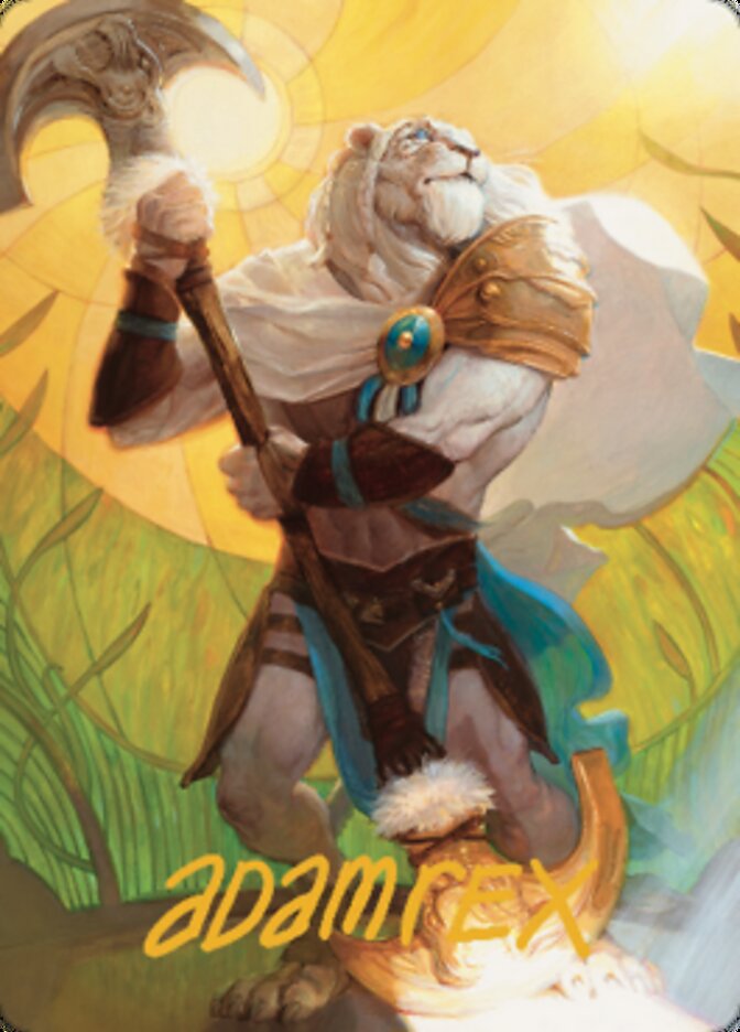 Ajani, Sleeper Agent Art Card (Gold-Stamped Signature) [Dominaria United Art Series] | Webway Games