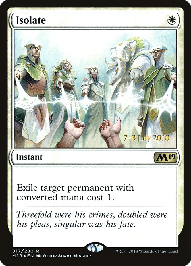 Isolate  [Core Set 2019 Prerelease Promos] | Webway Games