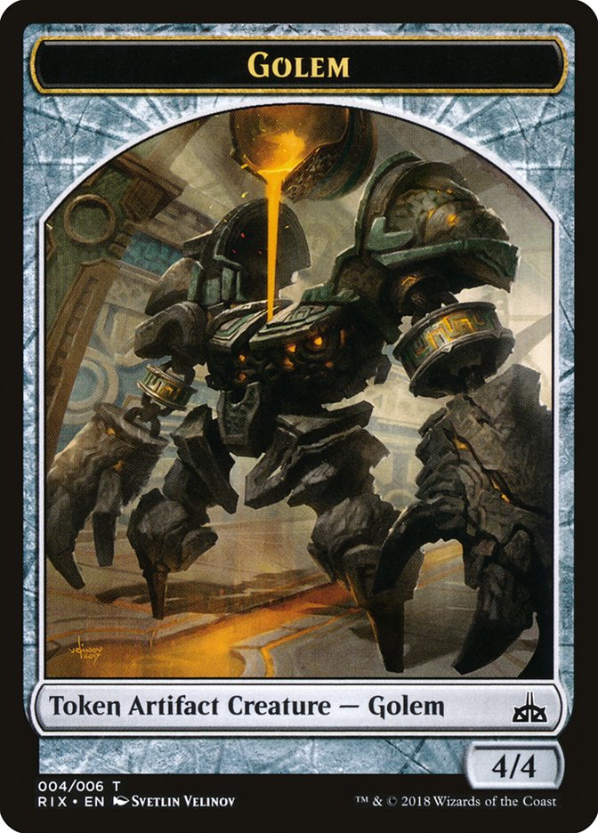 Golem [Rivals of Ixalan Tokens] | Webway Games