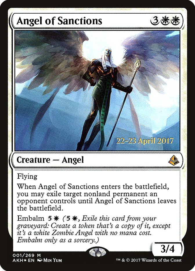 Angel of Sanctions  (Prerelease) [Amonkhet Prerelease Promos] | Webway Games