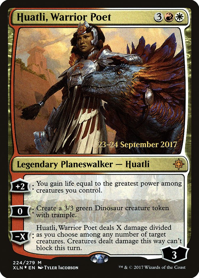 Huatli, Warrior Poet  (Prerelease) [Ixalan Prerelease Promos] | Webway Games
