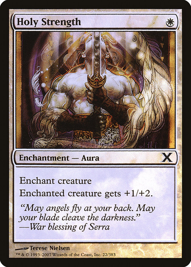 Holy Strength (Premium Foil) [Tenth Edition] | Webway Games