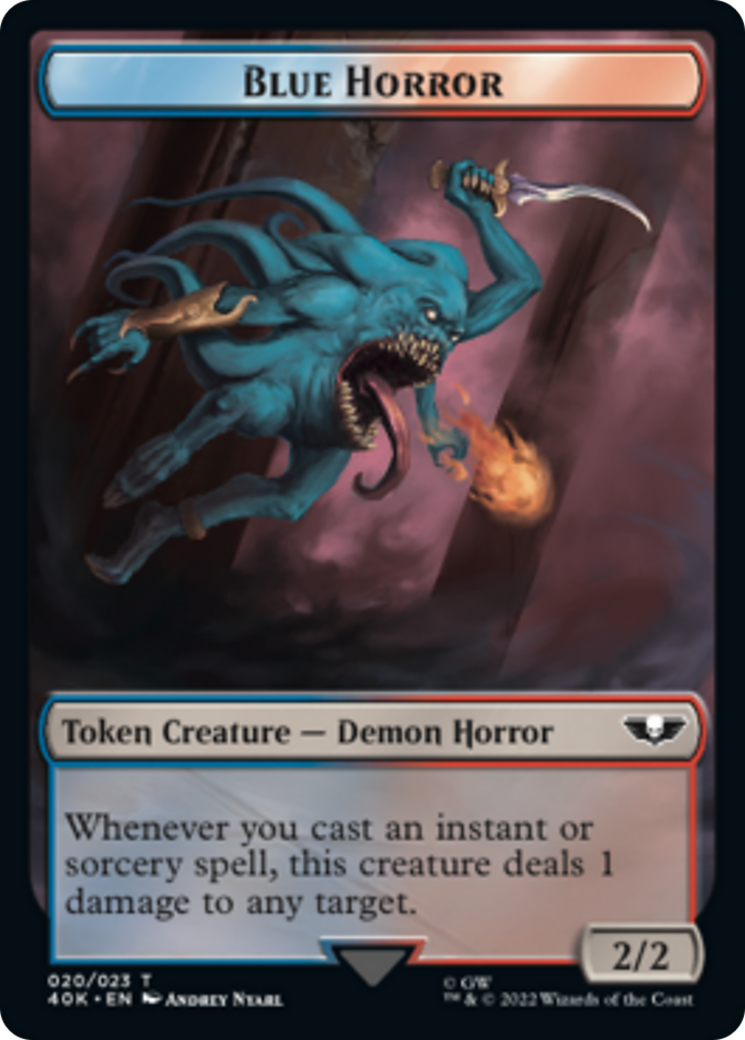 Spawn // Blue Horror (Surge Foil) [Universes Beyond: Warhammer 40,000 Tokens] | Webway Games