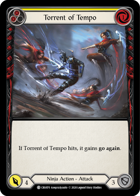 Torrent of Tempo (Yellow) [CRU070] 1st Edition Rainbow Foil | Webway Games