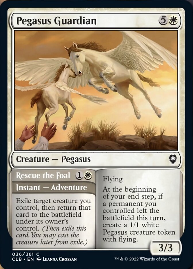 Pegasus Guardian // Rescue the Foal [Commander Legends: Battle for Baldur's Gate] | Webway Games