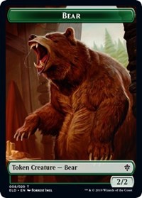Bear // Food (15) Double-sided Token [Throne of Eldraine Tokens] | Webway Games