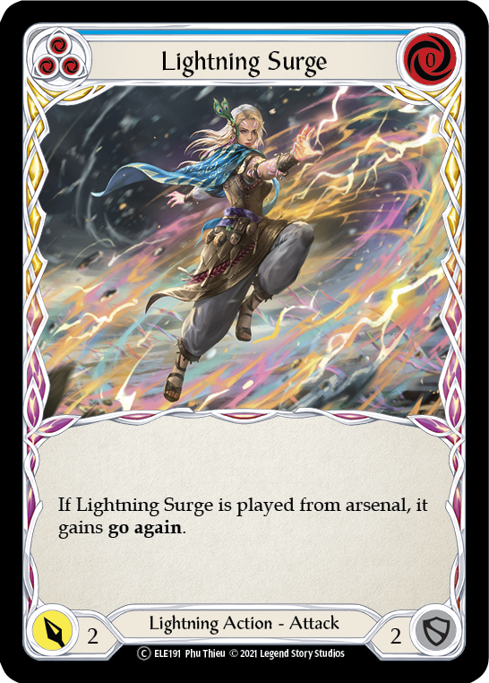 Lightning Surge (Blue) [U-ELE191] Unlimited Normal | Webway Games