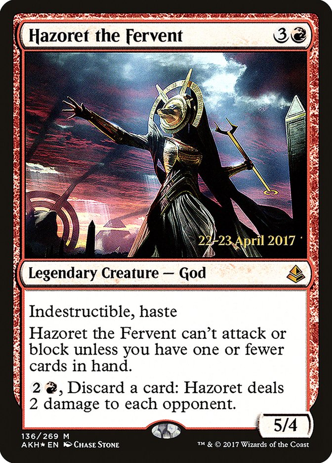 Hazoret the Fervent  (Prerelease) [Amonkhet Prerelease Promos] | Webway Games