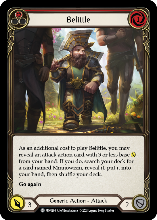 Belittle (Red) (Rainbow Foil) [MON266-RF] 1st Edition Rainbow Foil | Webway Games
