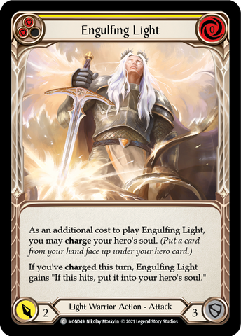 Engulfing Light (Yellow) (Rainbow Foil) [MON049-RF] 1st Edition Rainbow Foil