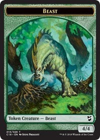 Beast (013) // Plant Double-sided Token [Commander 2018 Tokens] | Webway Games