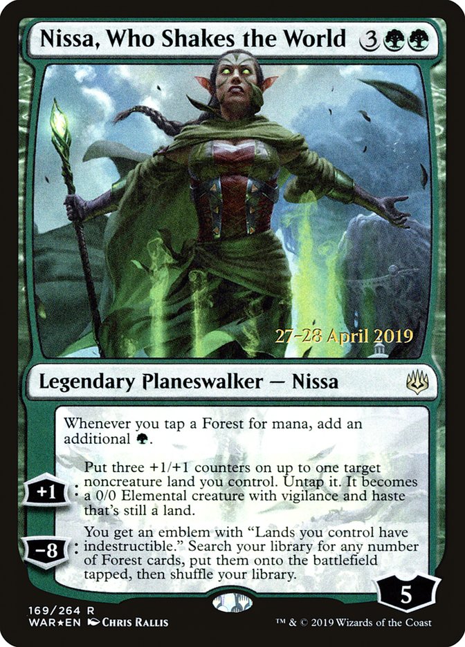 Nissa, Who Shakes the World  [War of the Spark Prerelease Promos] | Webway Games