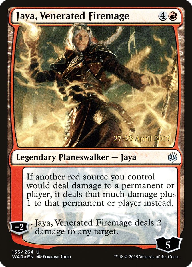 Jaya, Venerated Firemage  [War of the Spark Prerelease Promos] | Webway Games