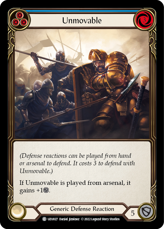 Unmovable (Blue) [UZU027] (Outsiders Uzuri Blitz Deck) | Webway Games