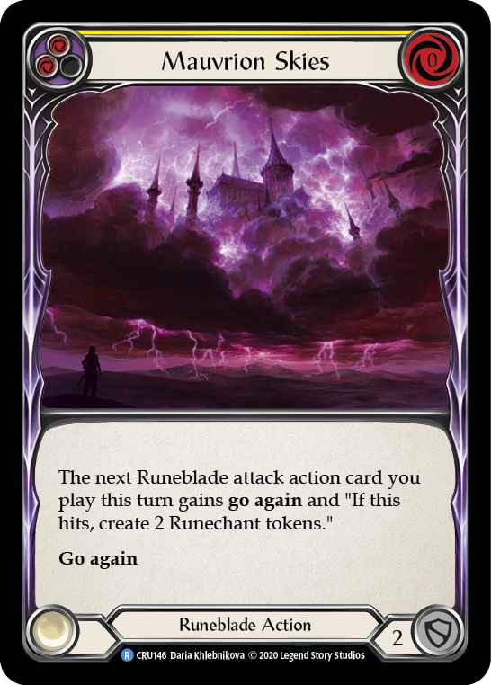 Mauvrion Skies (Yellow) [CRU146] 1st Edition Rainbow Foil | Webway Games