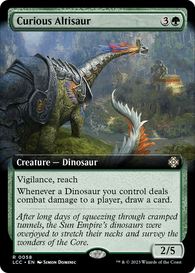 Curious Altisaur (Extended Art) [The Lost Caverns of Ixalan Commander] | Webway Games
