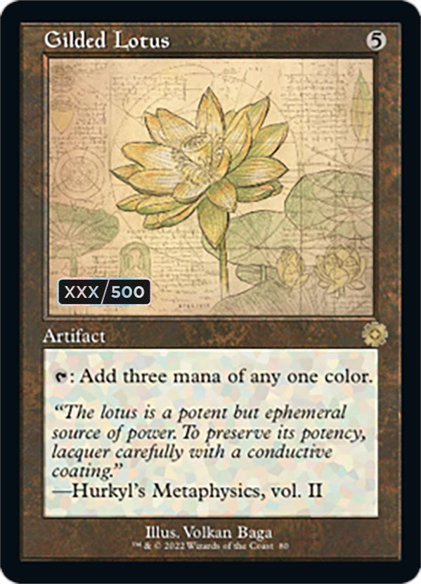 Gilded Lotus (Retro Schematic) (Serial Numbered) [The Brothers' War Retro Artifacts] | Webway Games