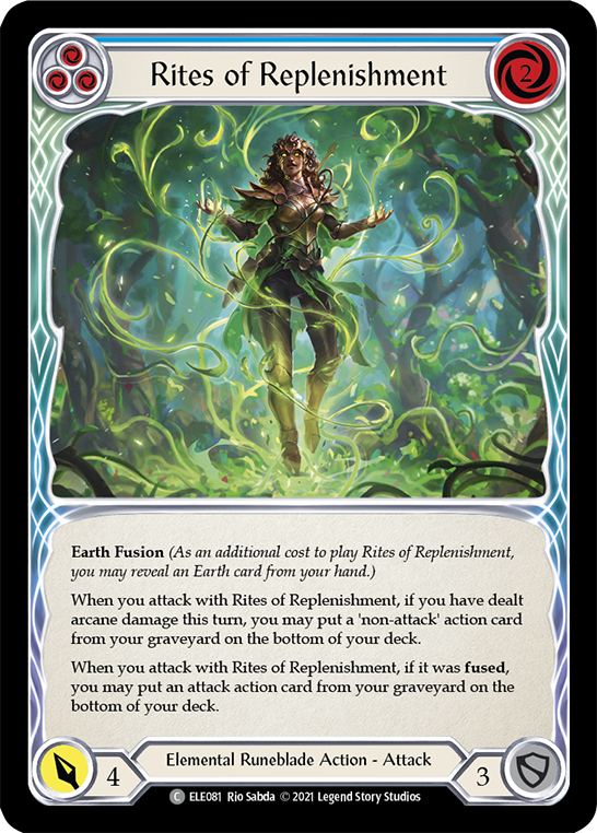 Rites of Replenishment (Blue) [ELE081] (Tales of Aria)  1st Edition Normal | Webway Games