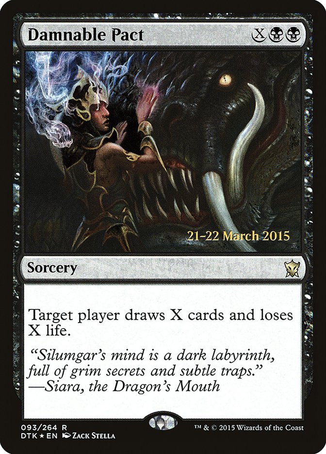 Damnable Pact  (Prerelease) [Dragons of Tarkir Prerelease Promos] | Webway Games