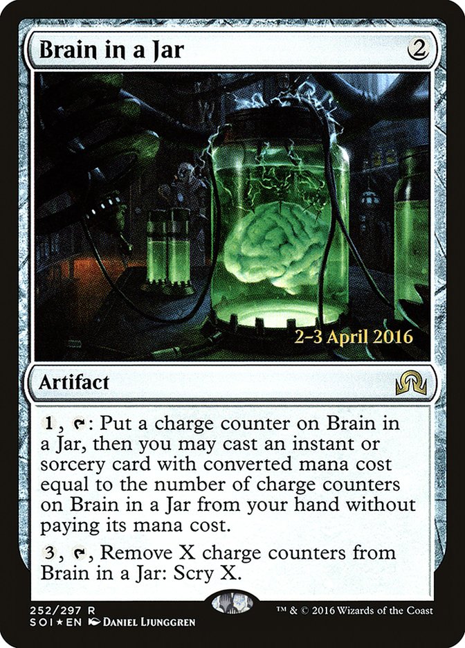 Brain in a Jar (Prerelease) [Shadows over Innistrad Prerelease Promos] | Webway Games