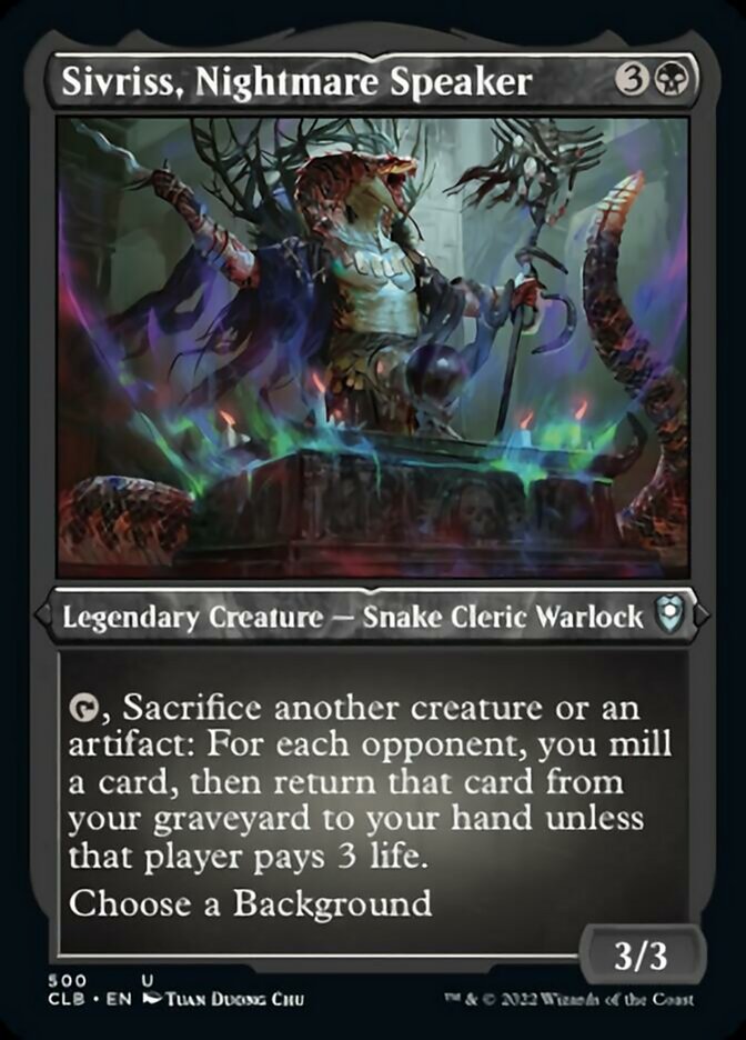Sivriss, Nightmare Speaker (Foil Etched) [Commander Legends: Battle for Baldur's Gate] | Webway Games