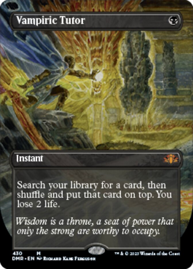 Vampiric Tutor (Borderless Alternate Art) [Dominaria Remastered] | Webway Games